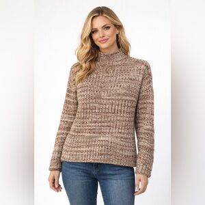 NWOT, Women's Turtleneck Sweater‎ - Brown and Cream